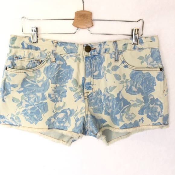 Current Elliott Boyfriend Shorts Blue Rose 29 - Picture 2 of 6
